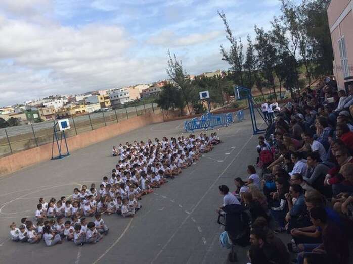 Imagen de archivo de una actividad en un colegio de Telde (Foto TA)